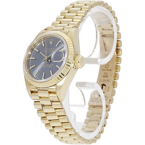 rolex lady datejust 69178 e-serie 26mm gelbgold aus 1990|rolex lady datejust dial.